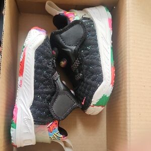 Nike Black and Multicolor Kids Sneakers